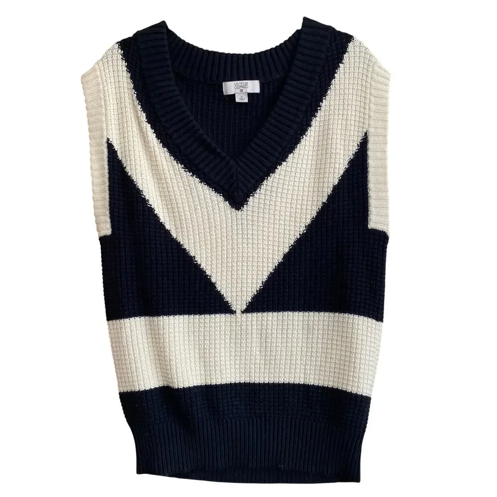 Target X Victor Glemaud Sweater Vest Cream / Black Size Small